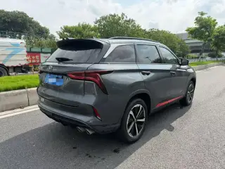 Changan CS75 Plus 2020 gris vu de l'arrière — véhicule importé de Chine par Chine Direct Auto