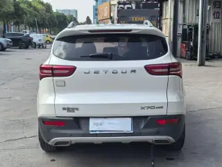 Jetour X70 2018 blanc vu de l'arrière — véhicule importé de Chine par Chine Direct Auto