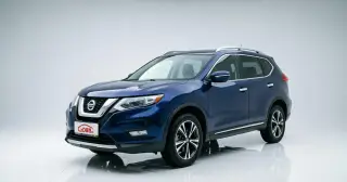 Nissan X-Trail 2017 bleu de trois quarts avant — véhicule importé de Chine par Chine Direct Auto